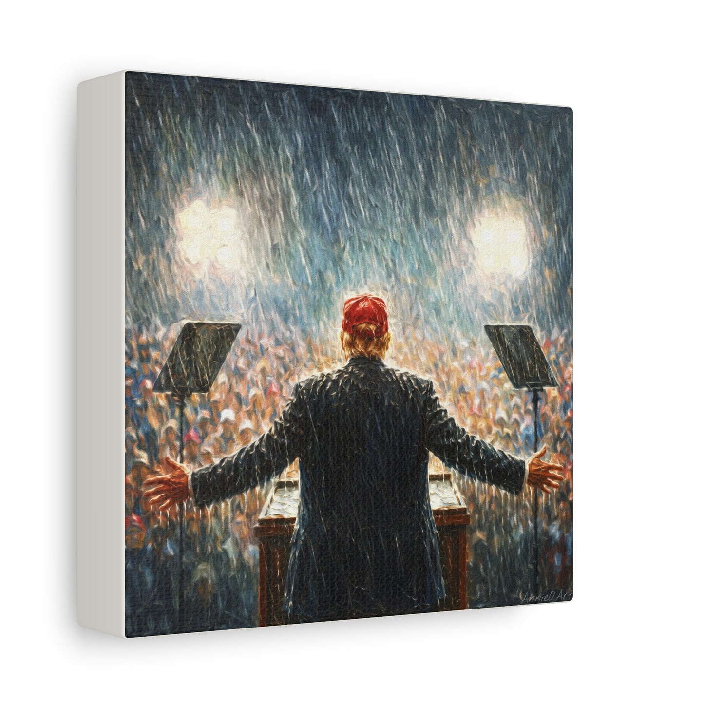 Trump Rally Canvas —Miami Rally “Baptism by Storm” Wall Art