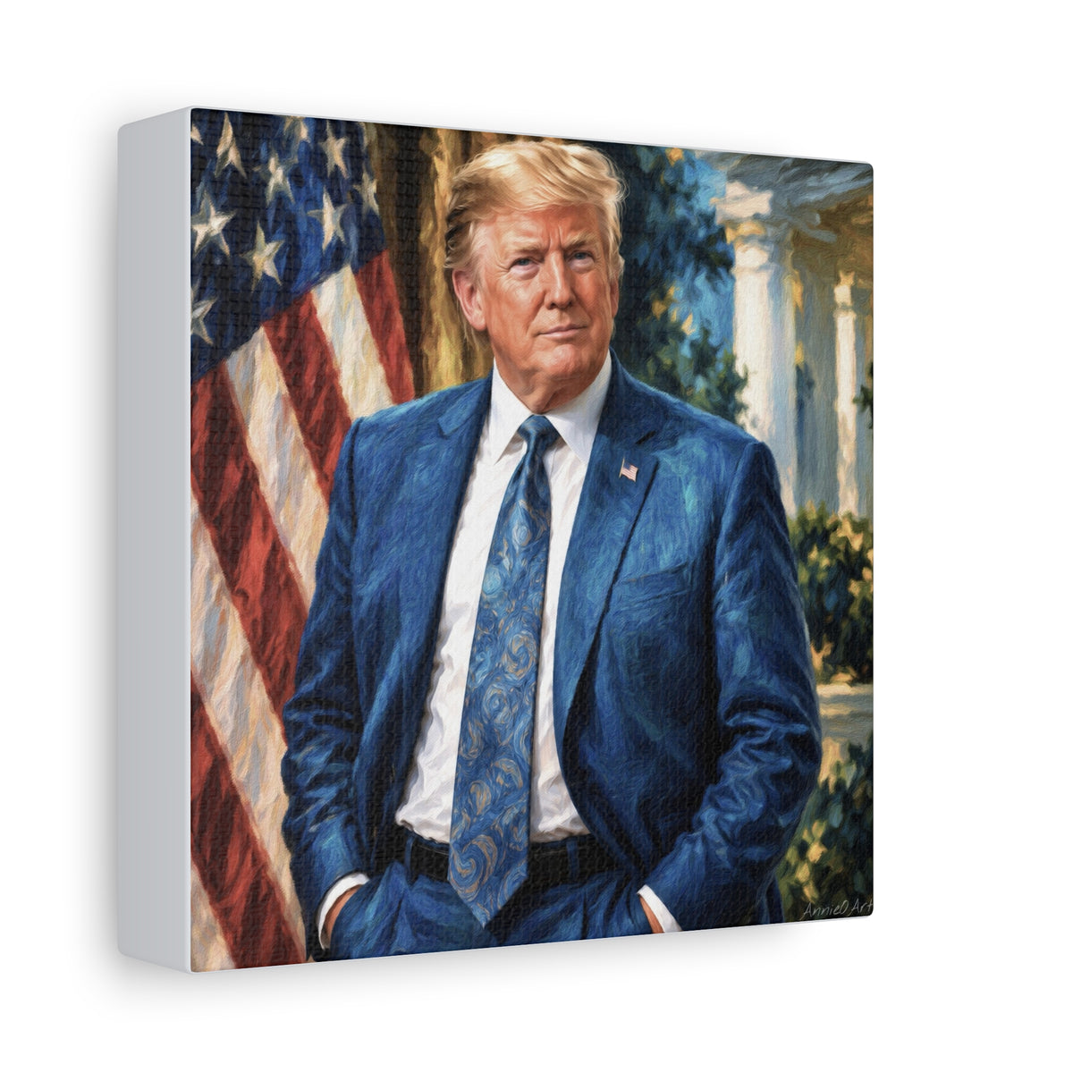 Trump Patriotic Presidential Portrait Canvas