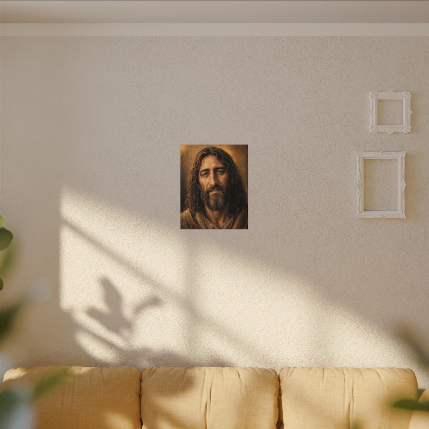 Jesus Portrait of Jesus Christ, Warm Inspirational Wall Art Canvas