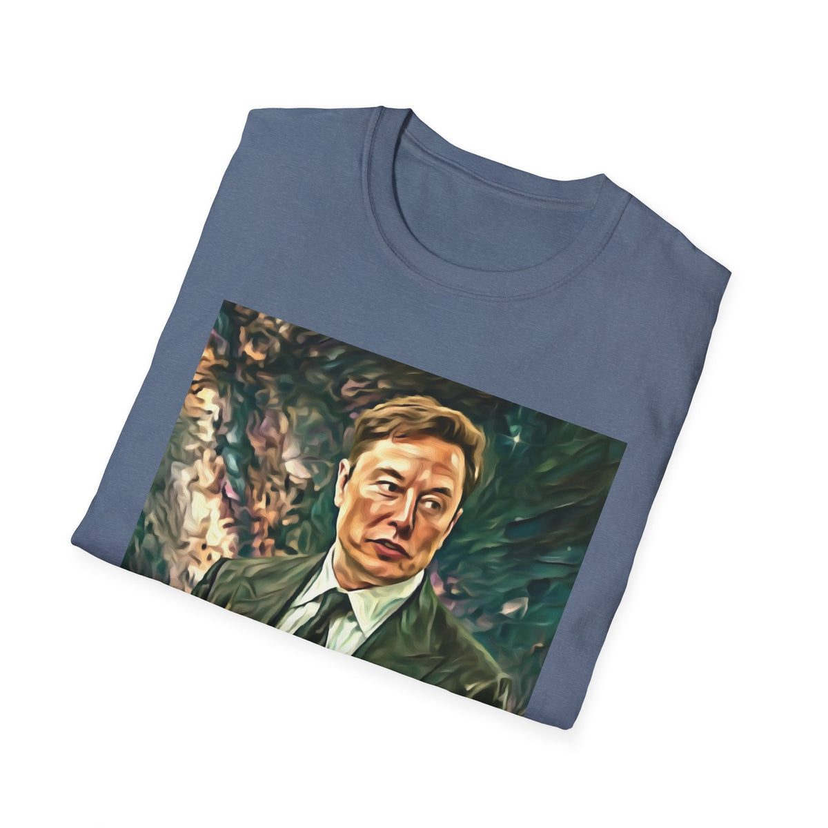 Elon Musk with Rocket— Graphic T-Shirt