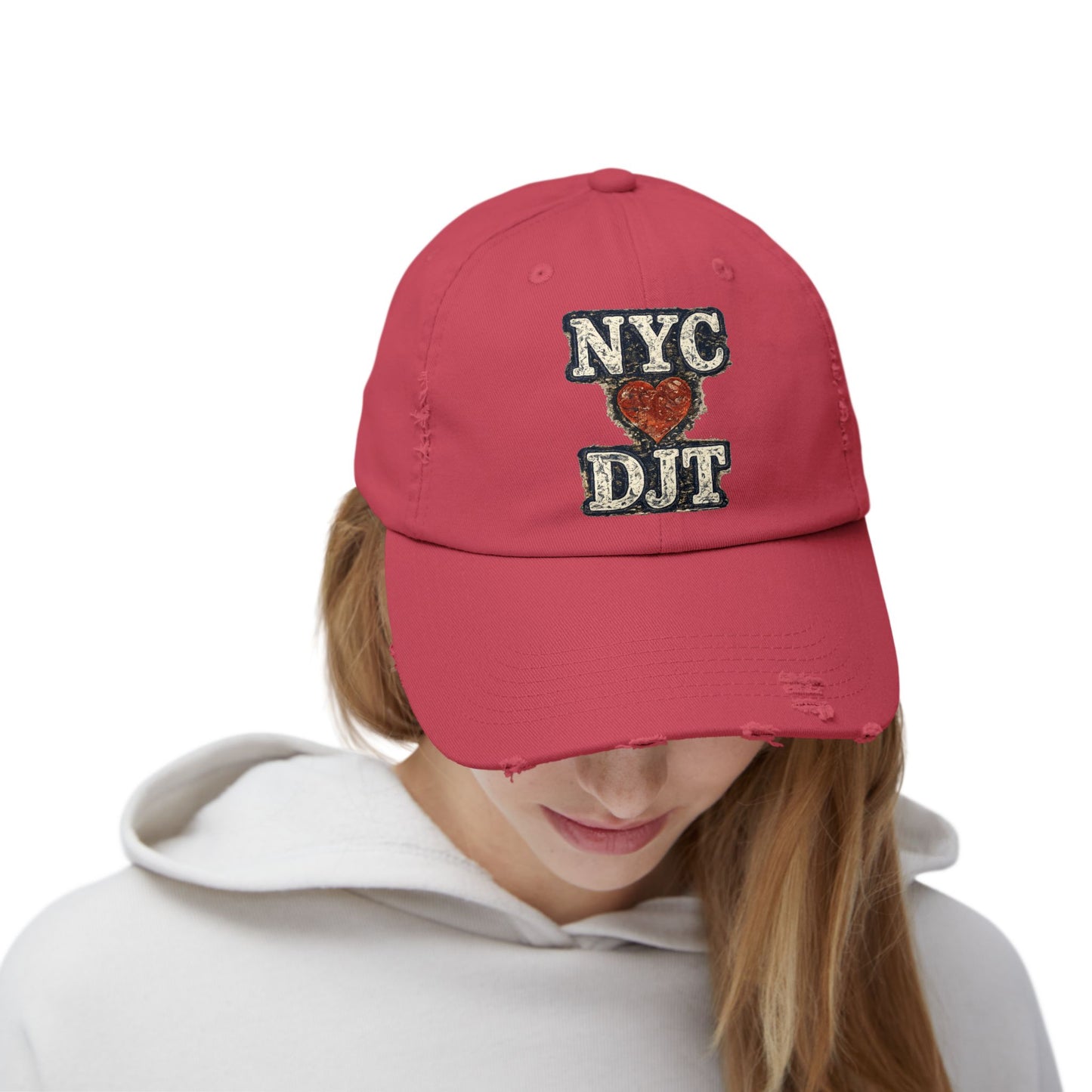 Distressed NYC❤️DJT Vintage Baseball Cap