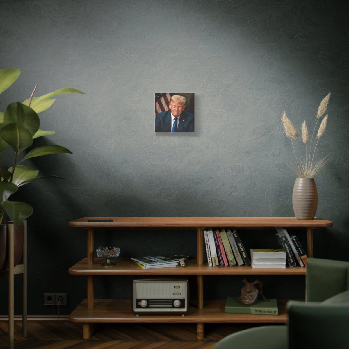 Trump Patriotic Portrait Matte Canvas (Stretched)