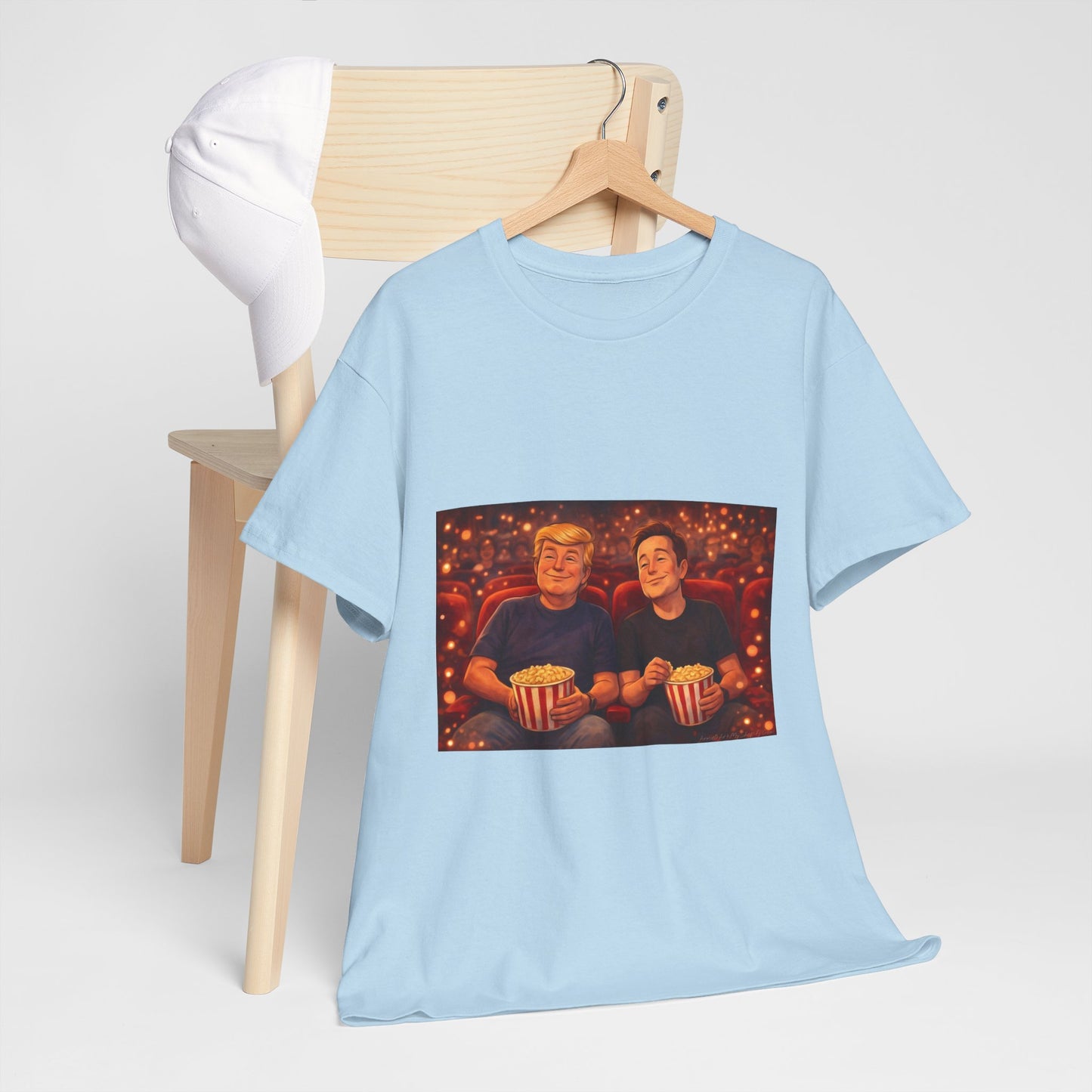 Movie Night Popcorn Tee — Cozy Couples Film Night T-Shirt