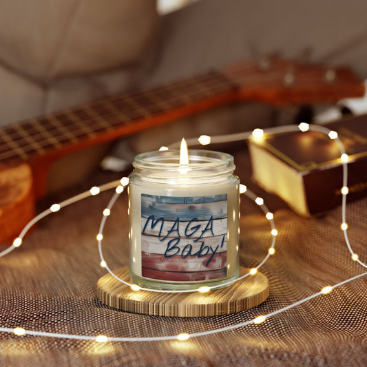 “MAGA, Baby!” Candle — Coconut Apricot Wax, scented (4oz, 9oz)
