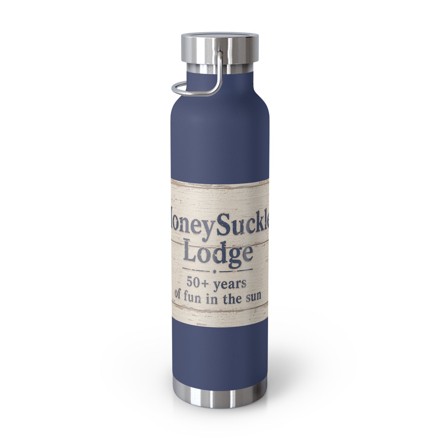 ‘HSL—50+ years of fun in the sun—22oz Insulated Water Bottle - Vintage Beach Design