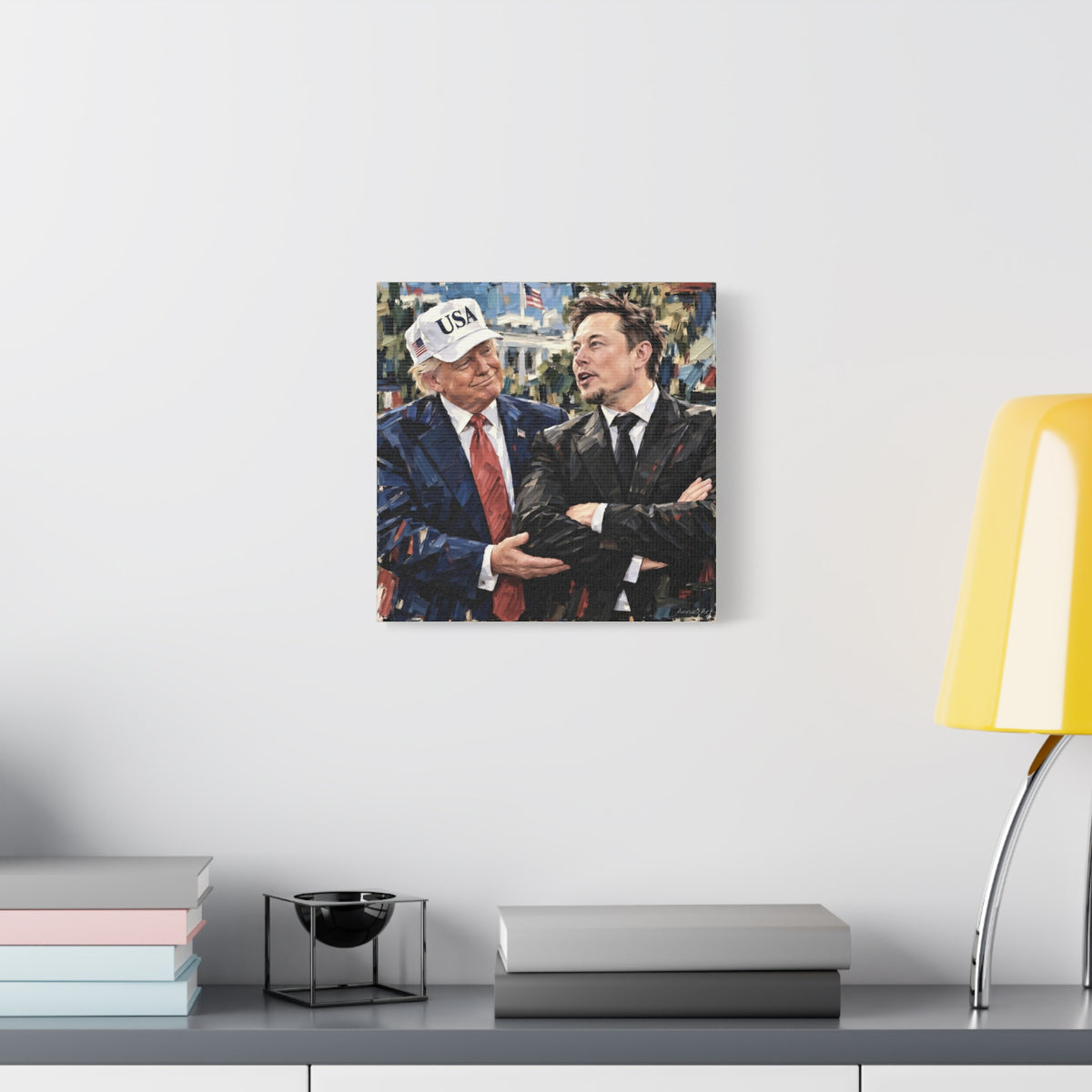 President Trump & Elon Musk Portrait Canvas