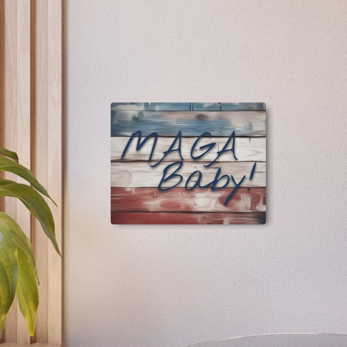 MAGA Baby! Metal Wall Sign – Patriotic Rustic Americana Decor