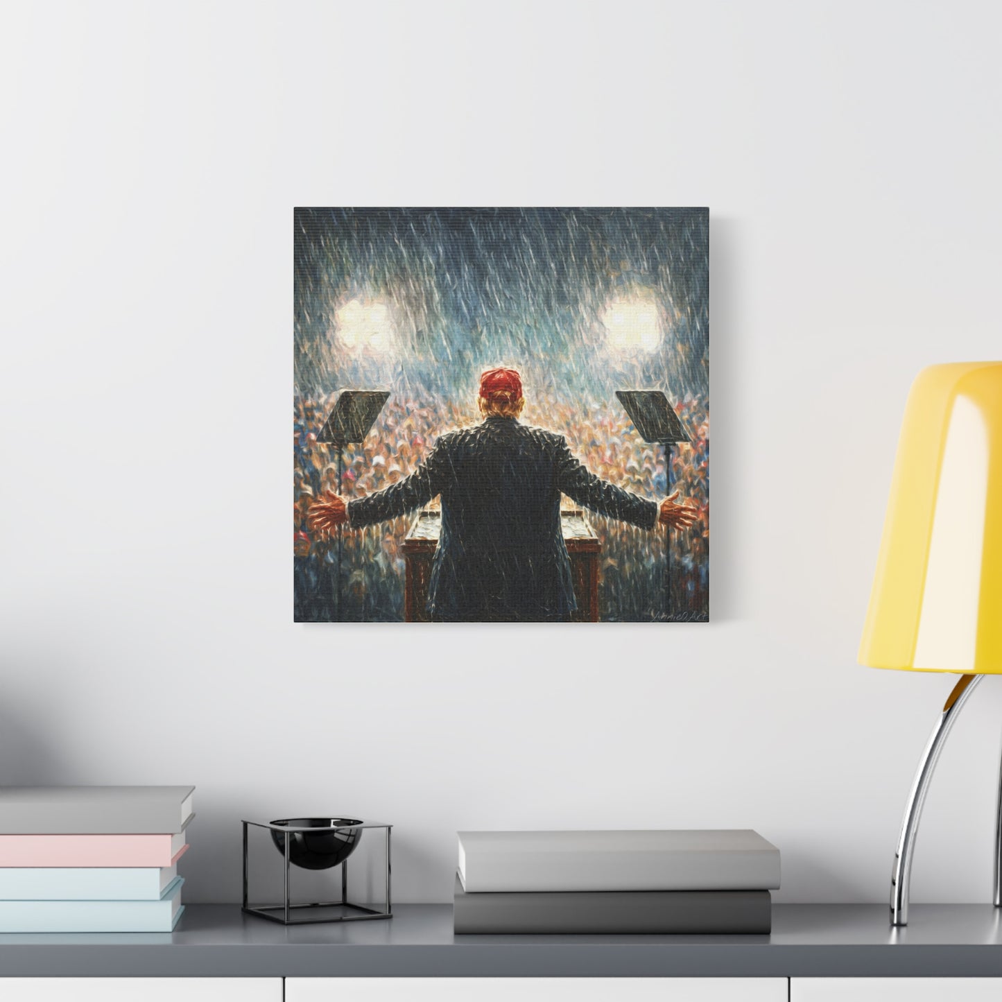 Trump Rally Canvas —Miami Rally “Baptism by Storm” Wall Art
