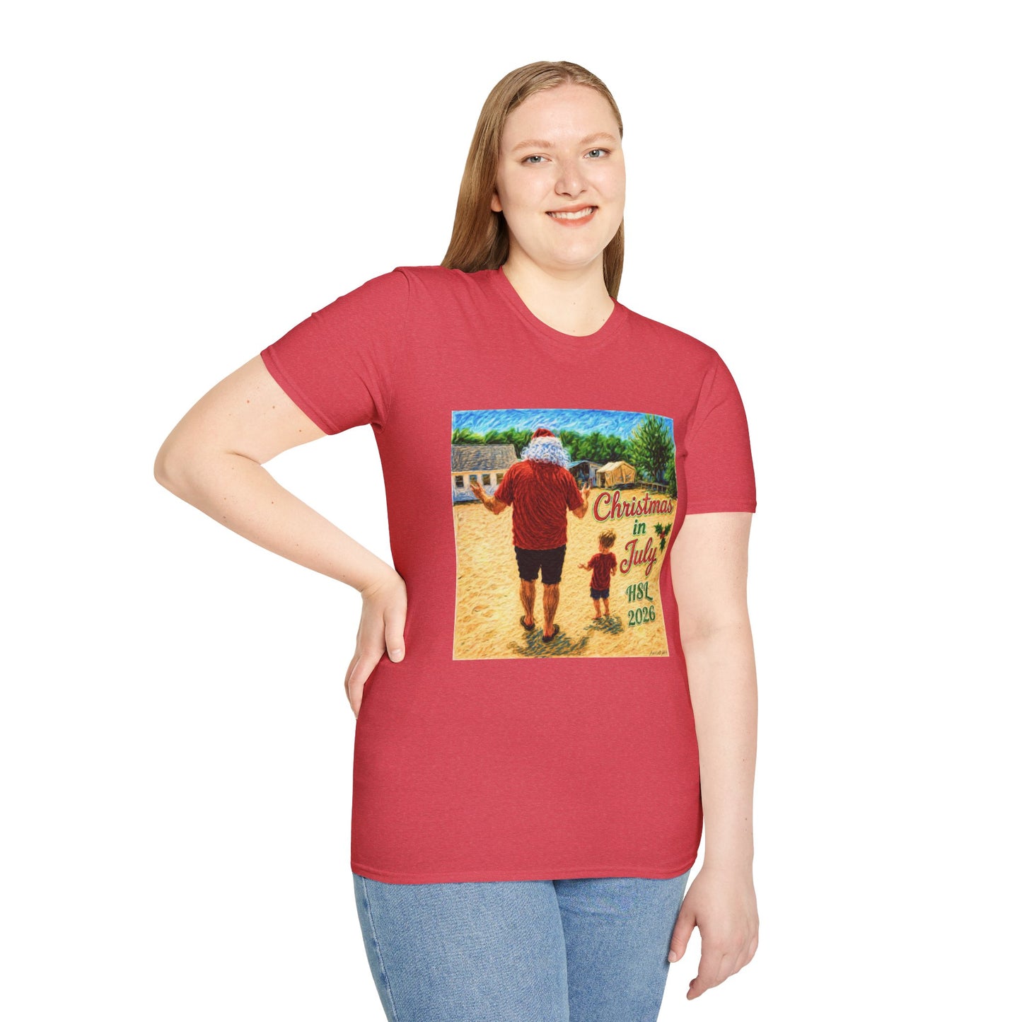 T-Shirt — Christmas in July Santa Beach Graphic Tee