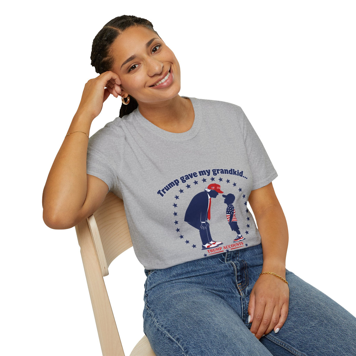 Trump Gave My Grandkid A THOUSAND Bucks! T-Shirt — Patriotic Grandpa/Grandma Tee