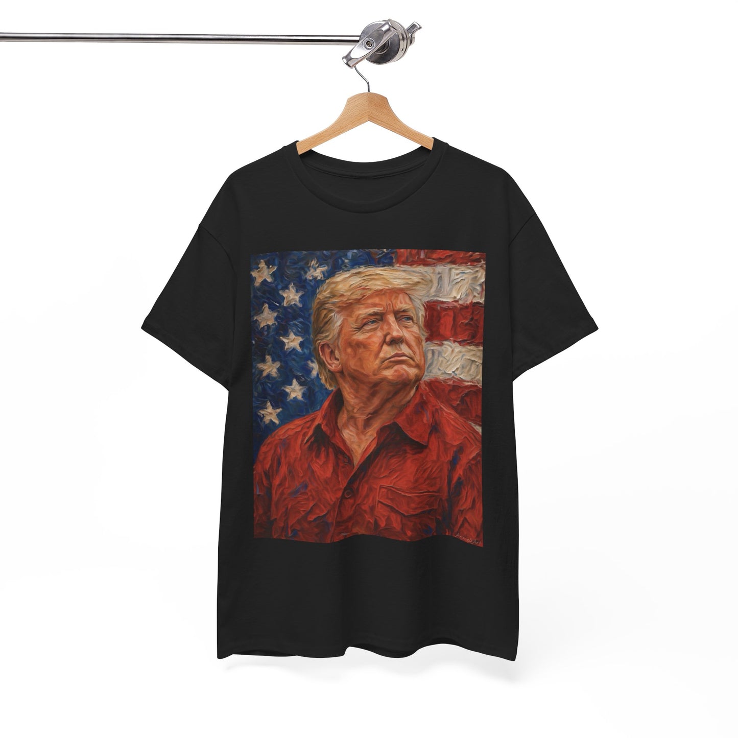 Trump Patriotic Portrait Tee — American Flag Portrait Graphic T-Shirt