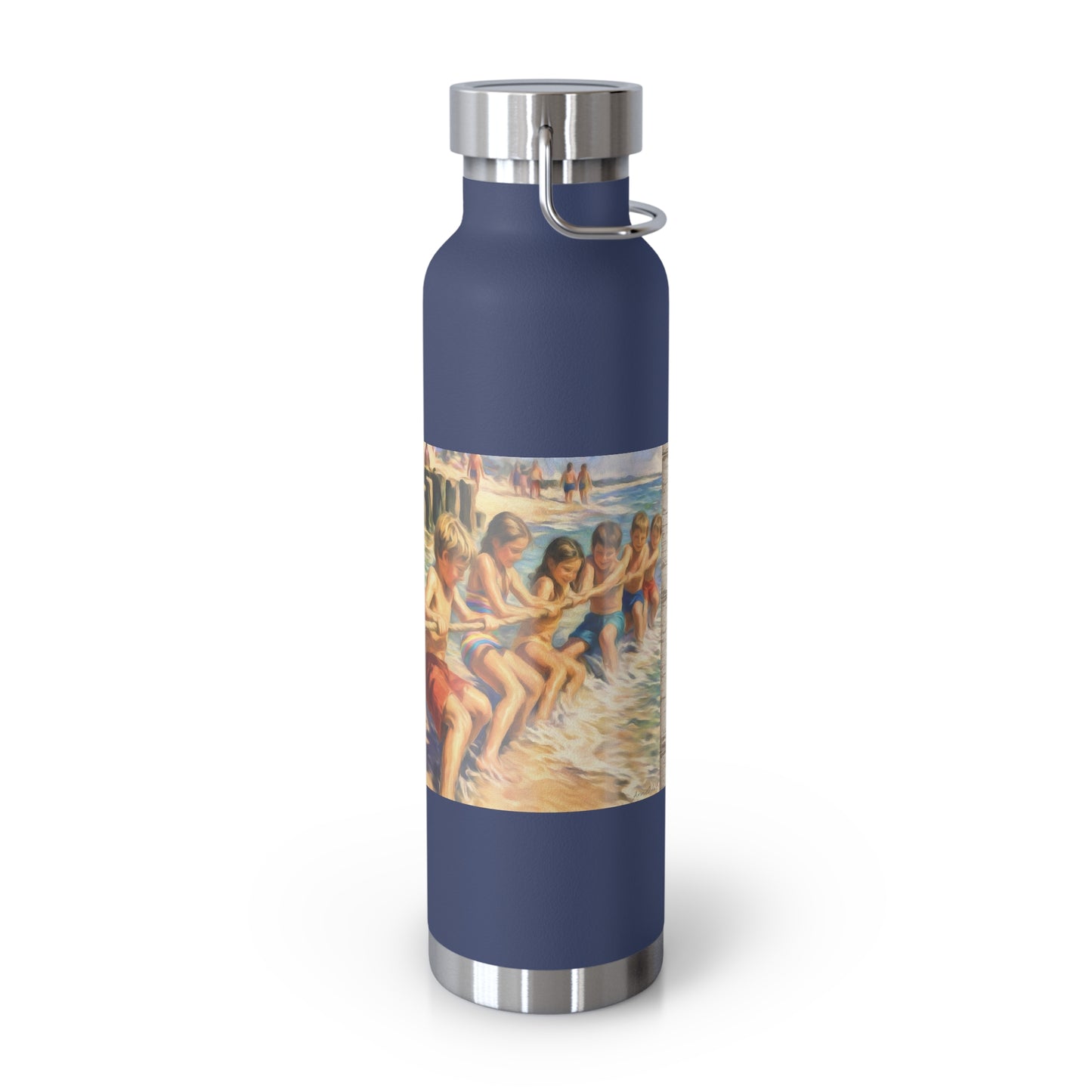 ‘HSL—50+ years of fun in the sun—22oz Insulated Water Bottle - Vintage Beach Design