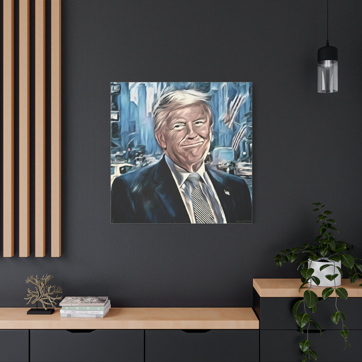 Patriotic Portrait Canvas Print — Trump Artwork