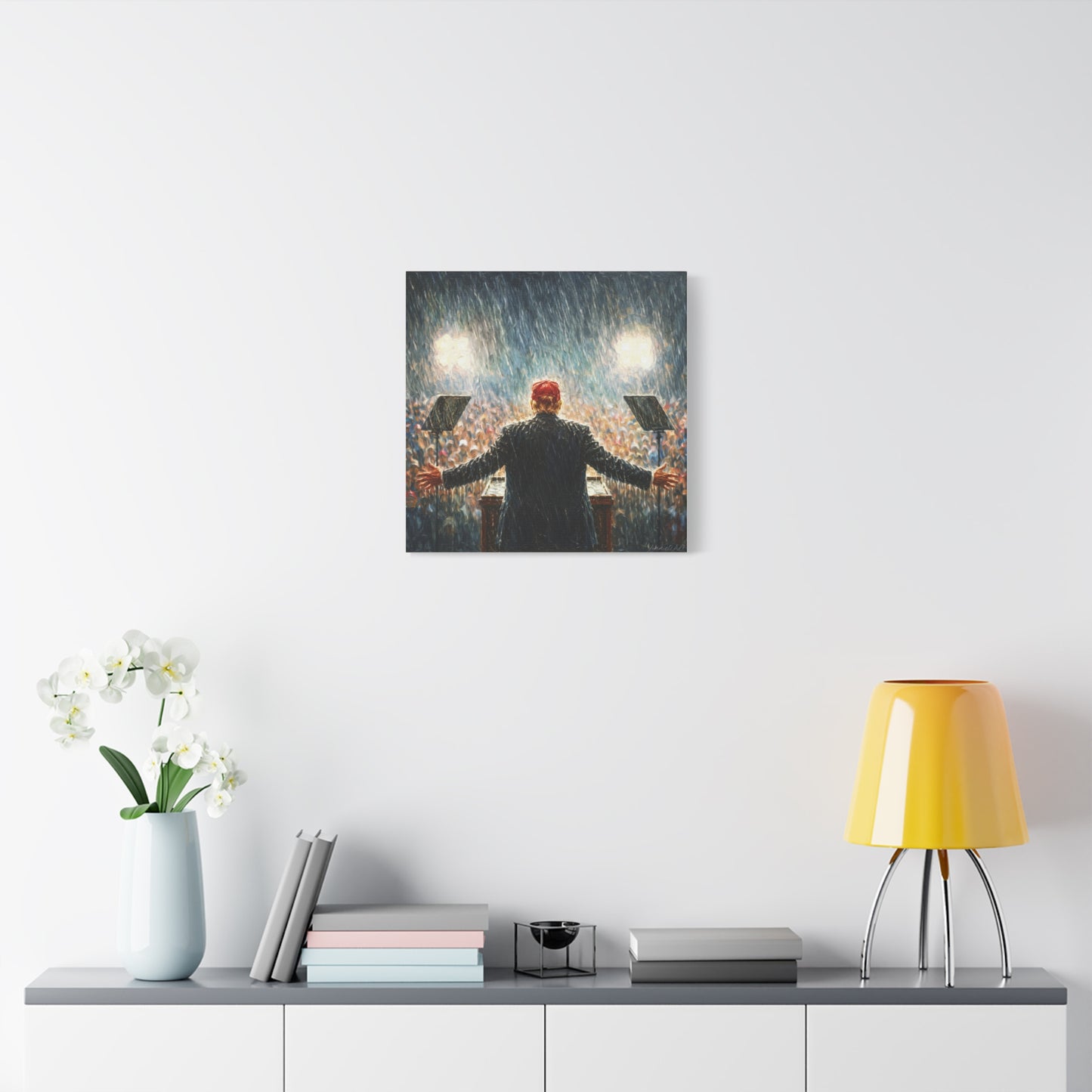 Trump Rally Canvas —Miami Rally “Baptism by Storm” Wall Art