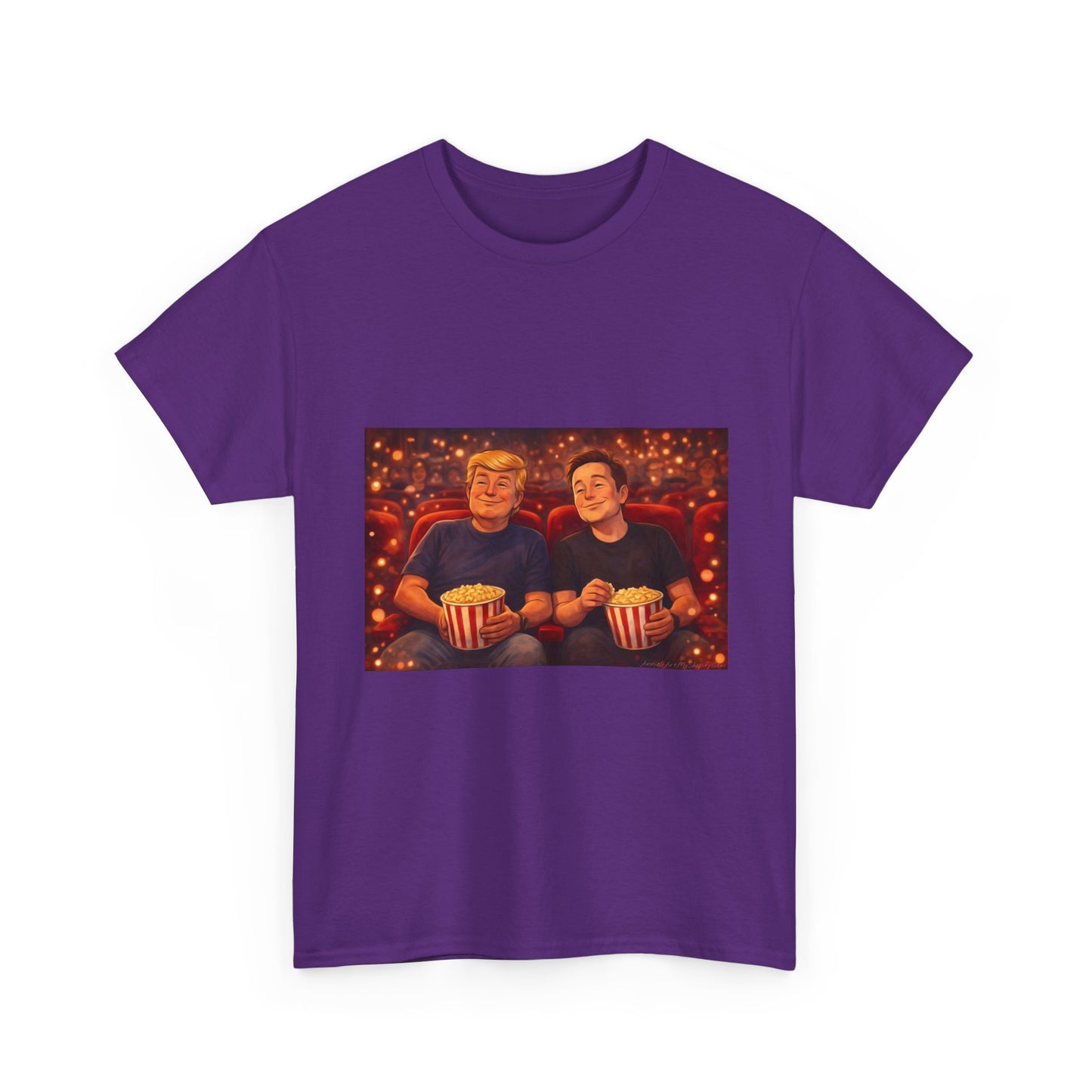 Movie Night Popcorn Tee — Cozy Couples Film Night T-Shirt