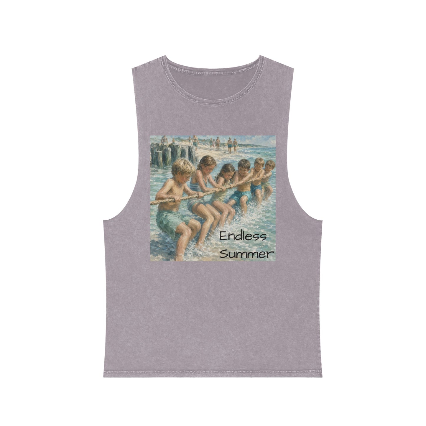 HSL Vintage Beach Tank Top — "I Hear You Call To Me" Stonewash Sleeveless Tee
