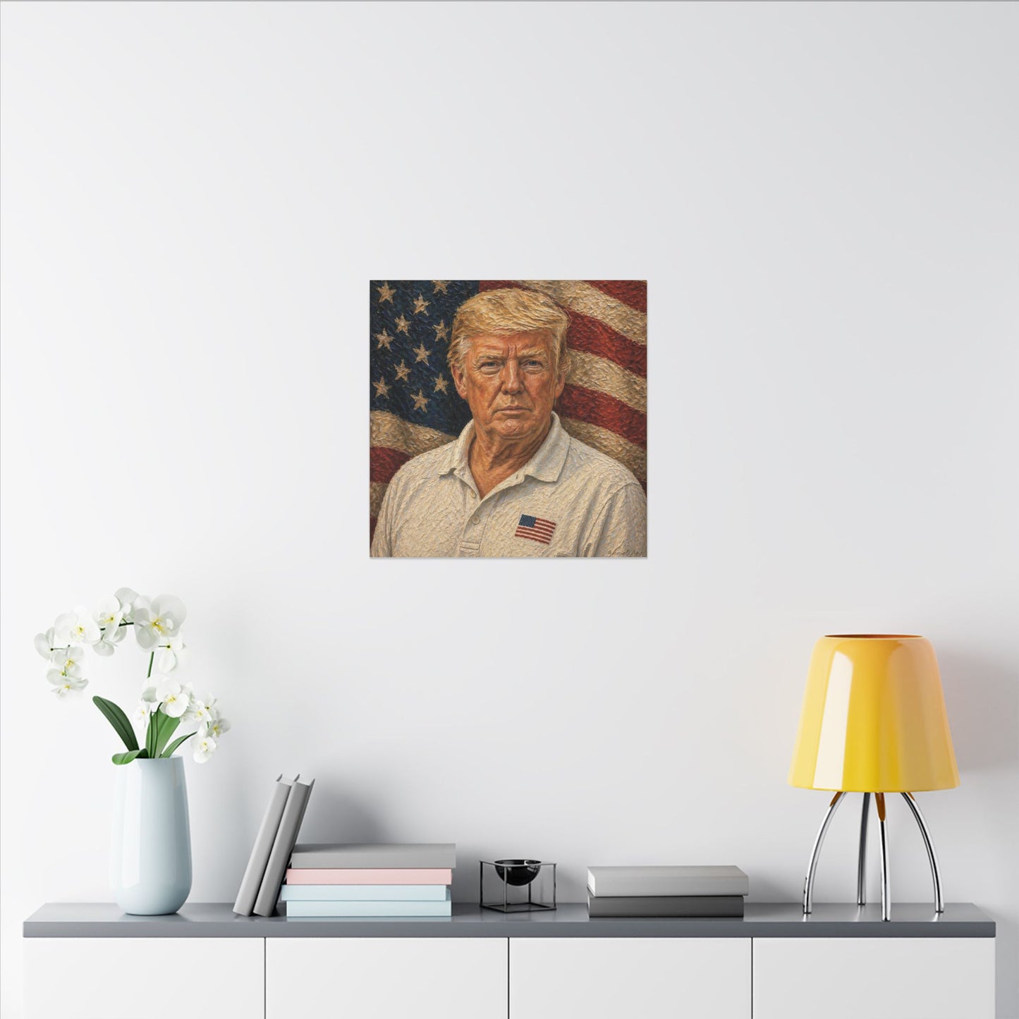 Trump Patriotic Portrait Canvas Print