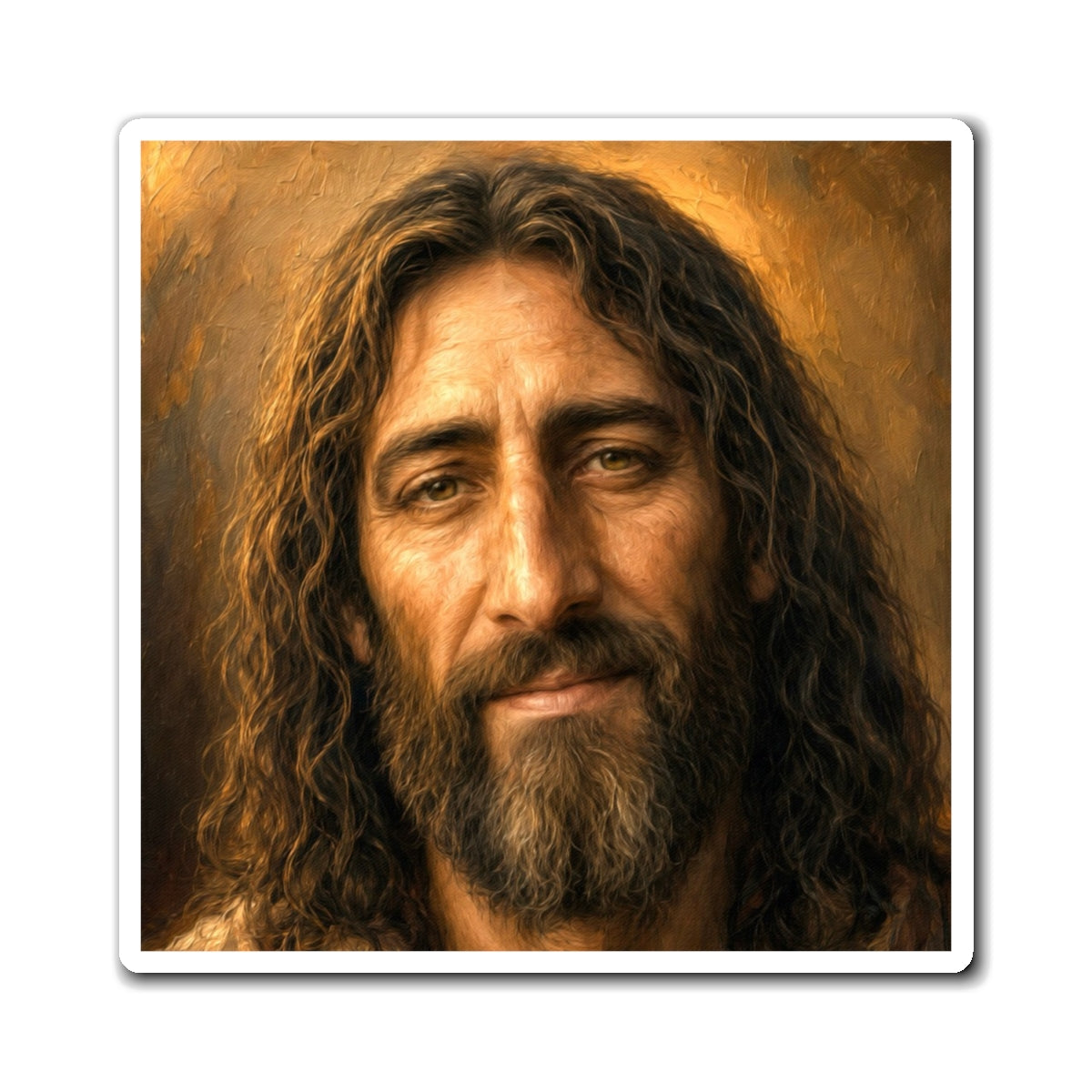 Jesus Portrait Magnet — Inspirational Religious Fridge Magnet