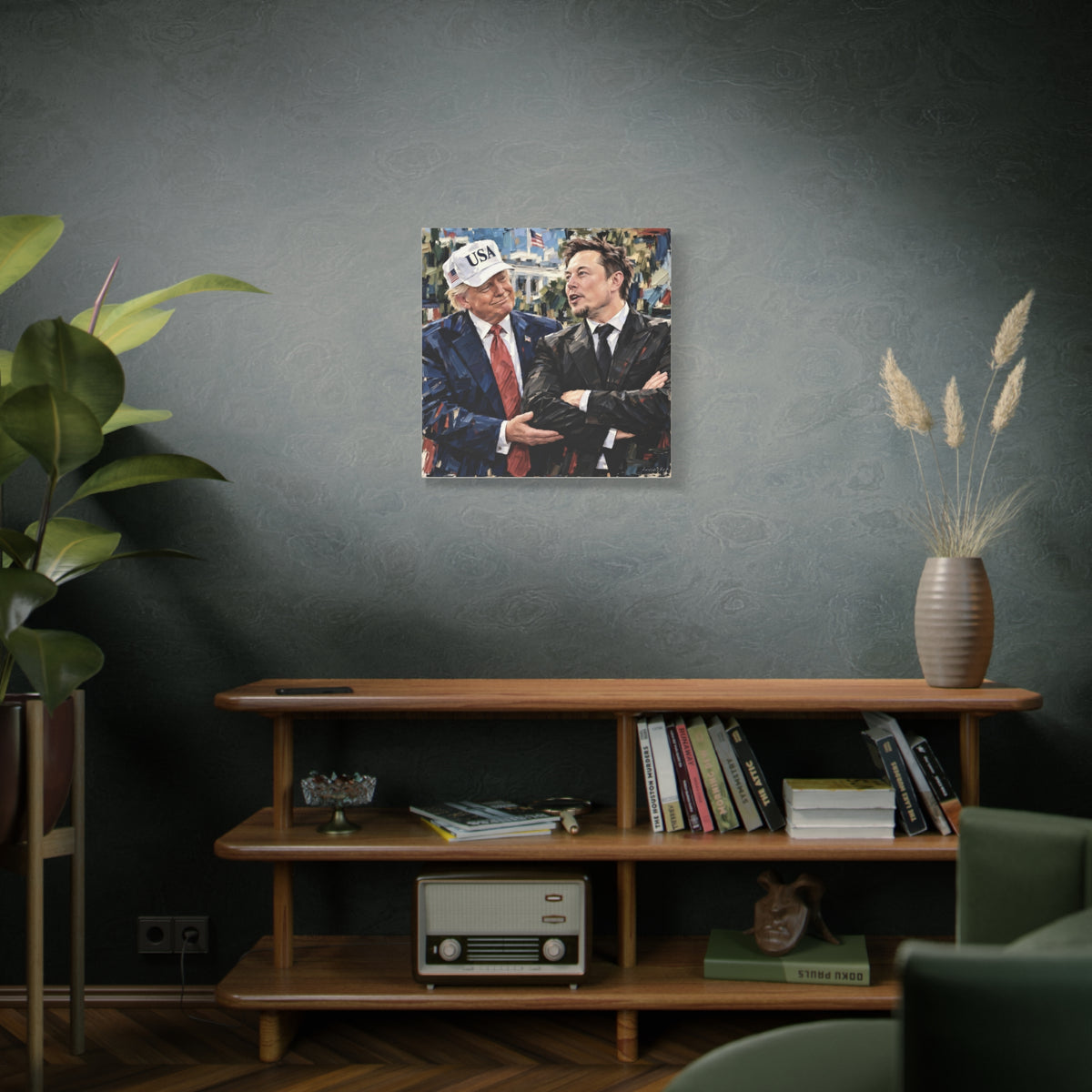 President Trump & Elon Musk Portrait Canvas