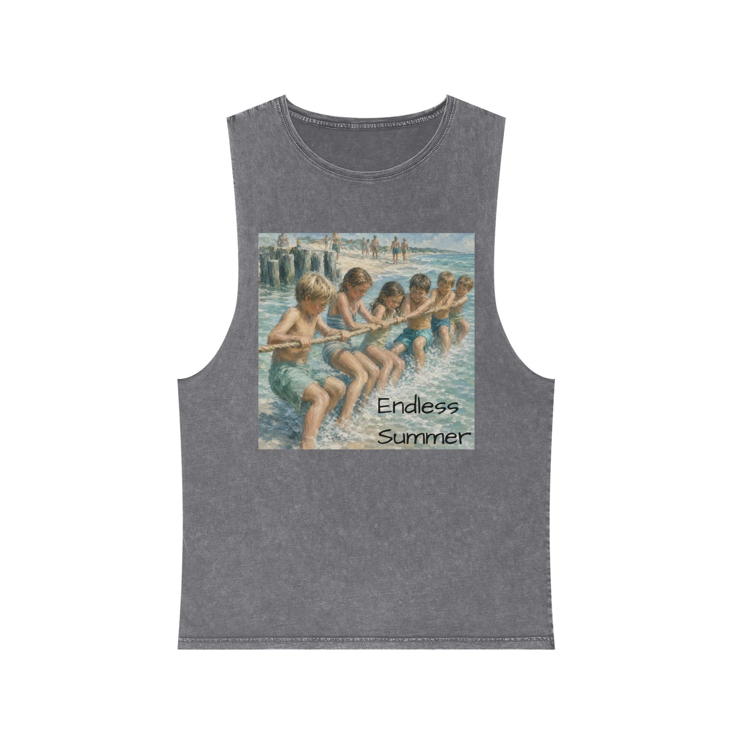 HSL Vintage Beach Tank Top — "I Hear You Call To Me" Stonewash Sleeveless Tee