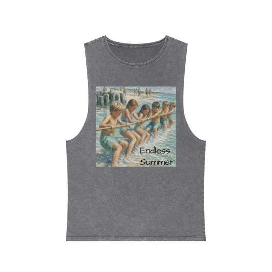 HSL Vintage Beach Tank Top — "I Hear You Call To Me" Stonewash Sleeveless Tee