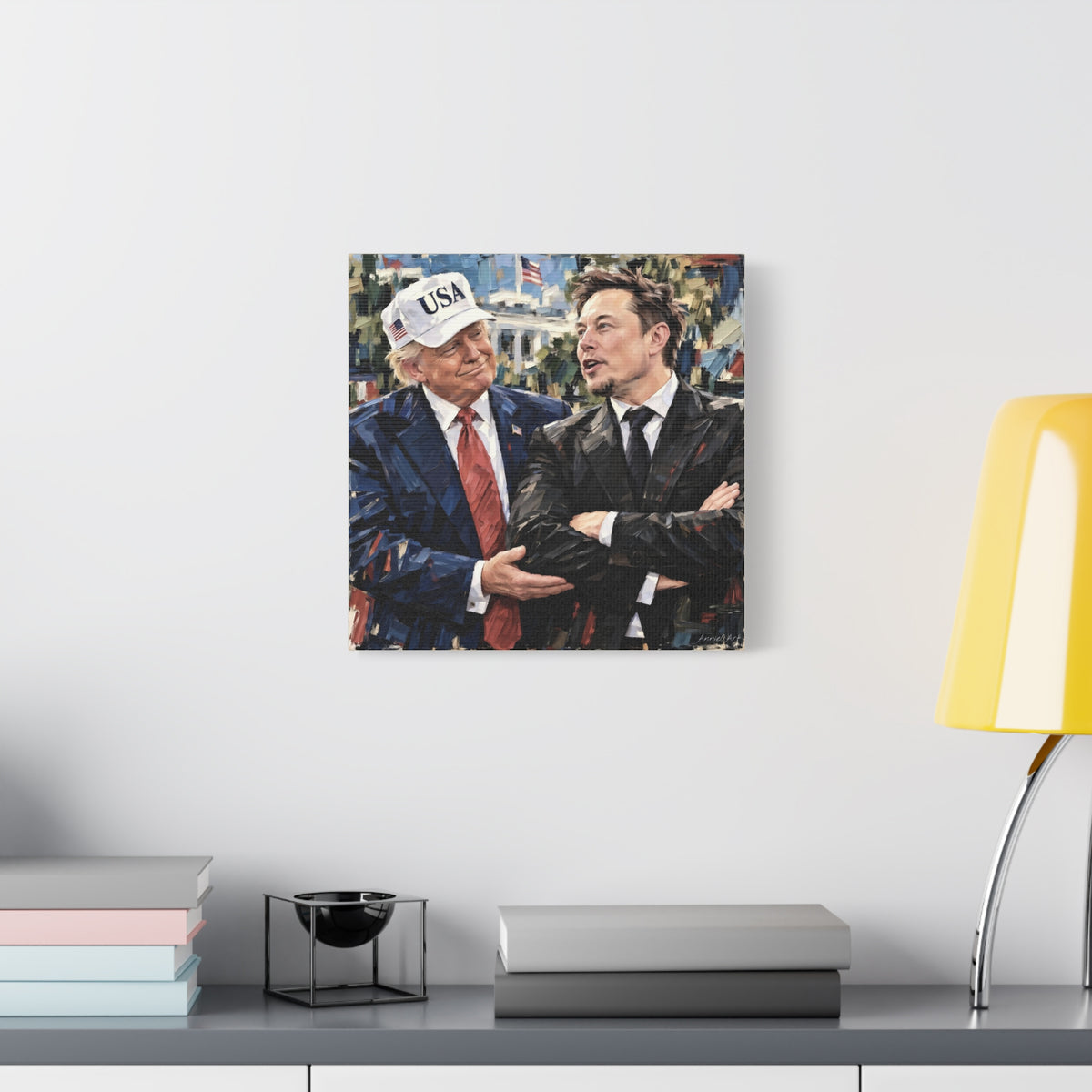 President Trump & Elon Musk Portrait Canvas