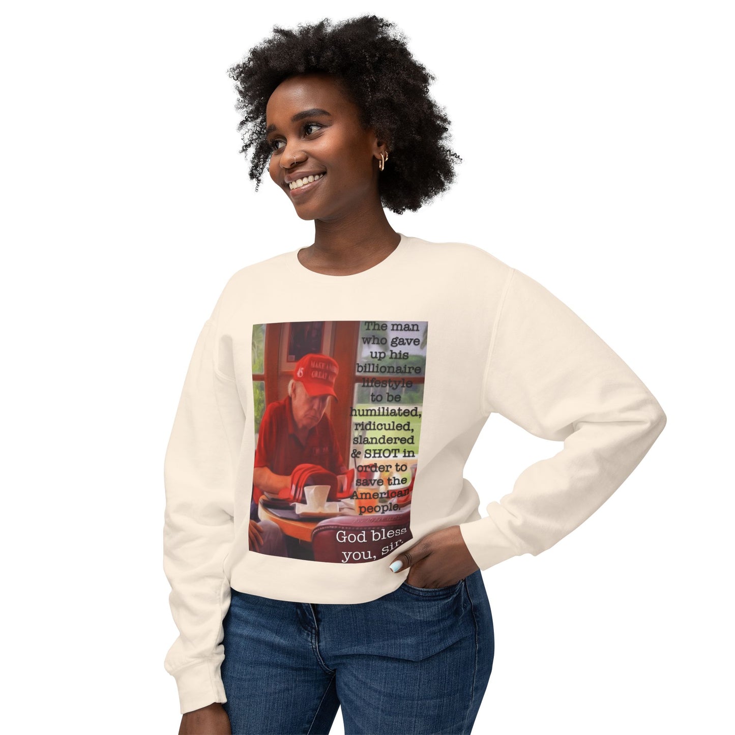 Trump 'God Bless You, Mr. President' Crewneck Sweatshirt — MAGA Tribute