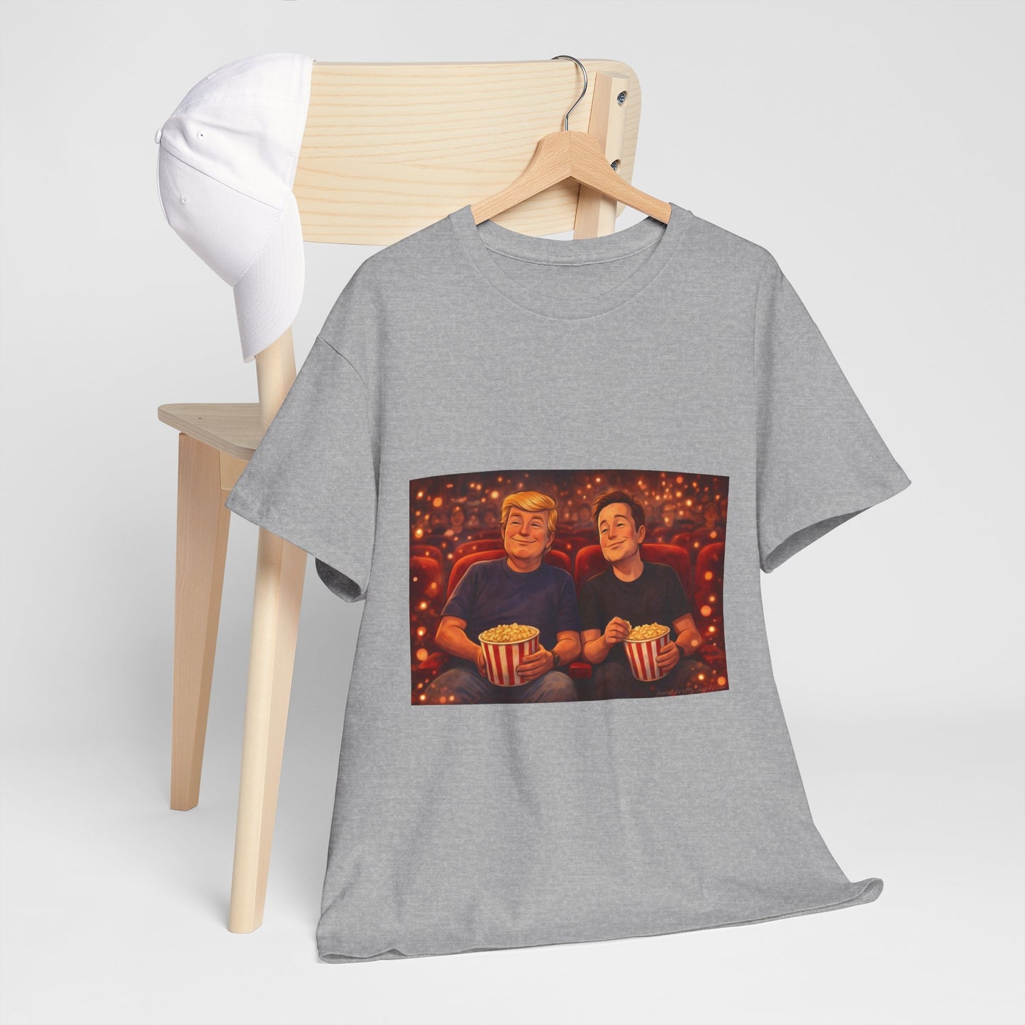 Movie Night Popcorn Tee — Cozy Couples Film Night T-Shirt