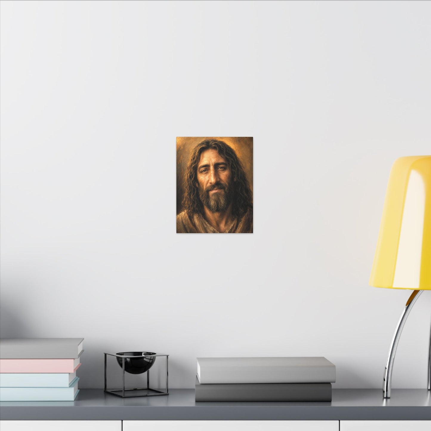 Jesus Portrait of Jesus Christ, Warm Inspirational Wall Art Canvas