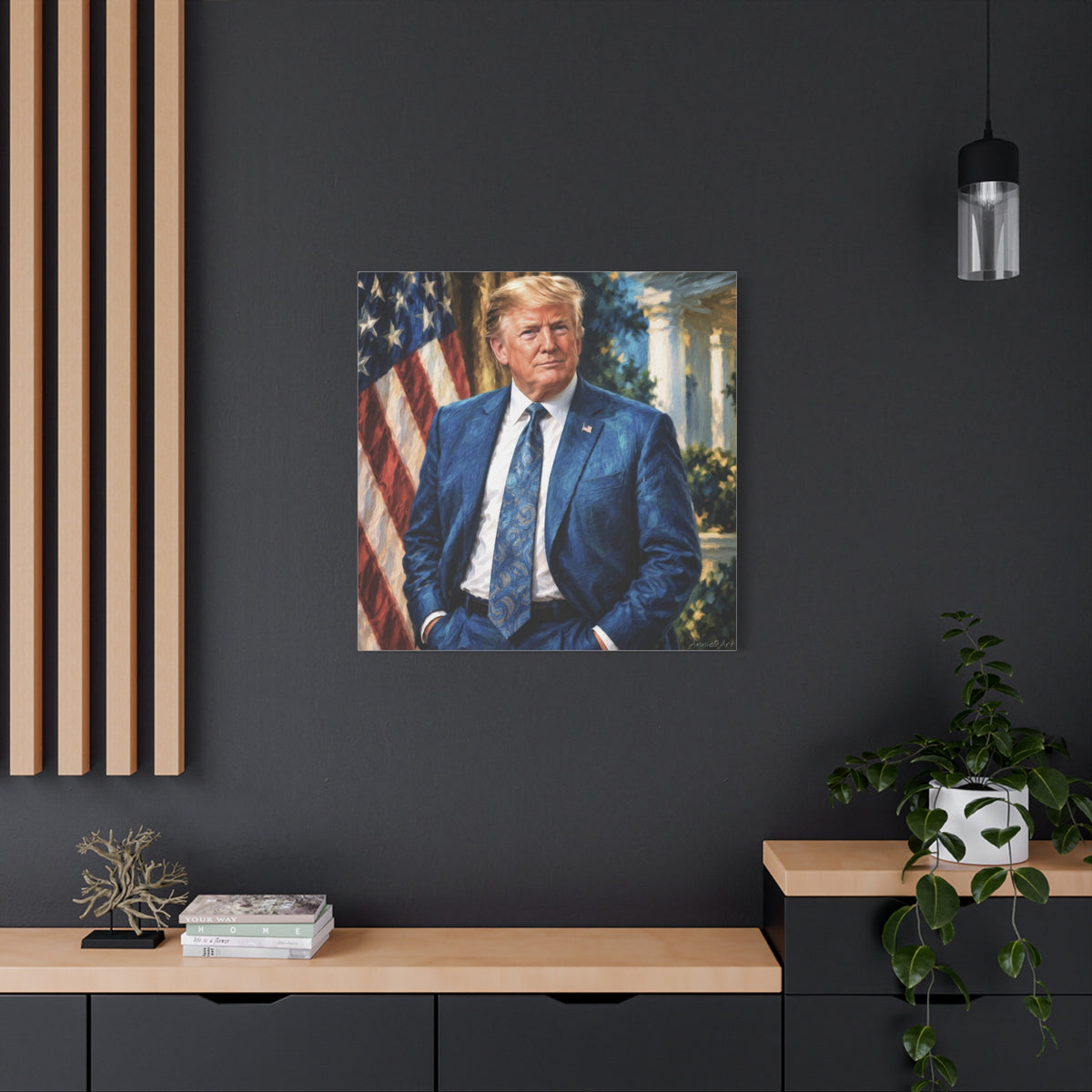 Trump Patriotic Presidential Portrait Canvas