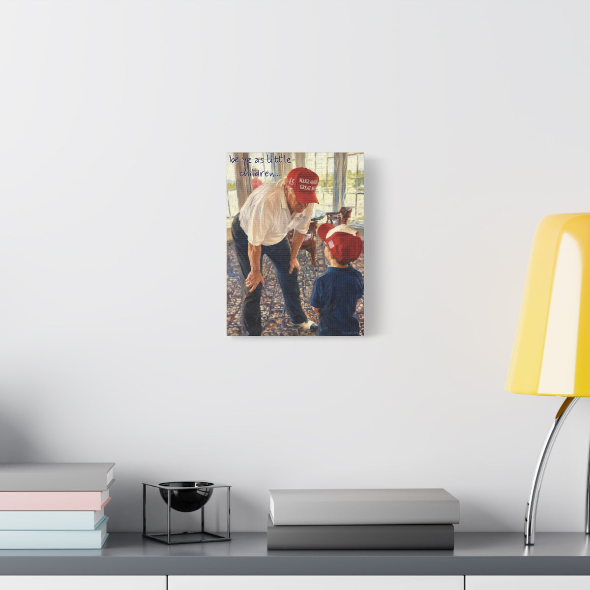 Trump Matte Canvas Wall Art - 'Be Ye as Little Children'