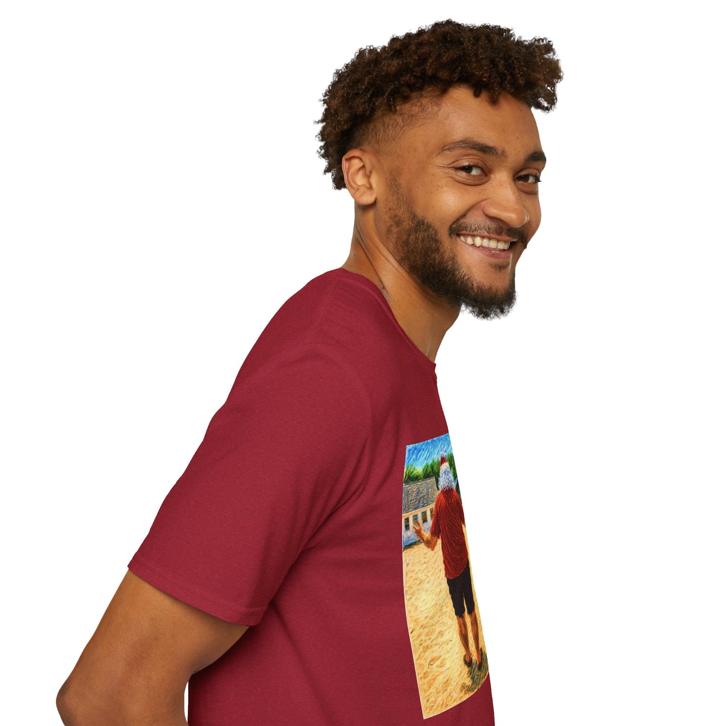 T-Shirt — Christmas in July Santa Beach Graphic Tee