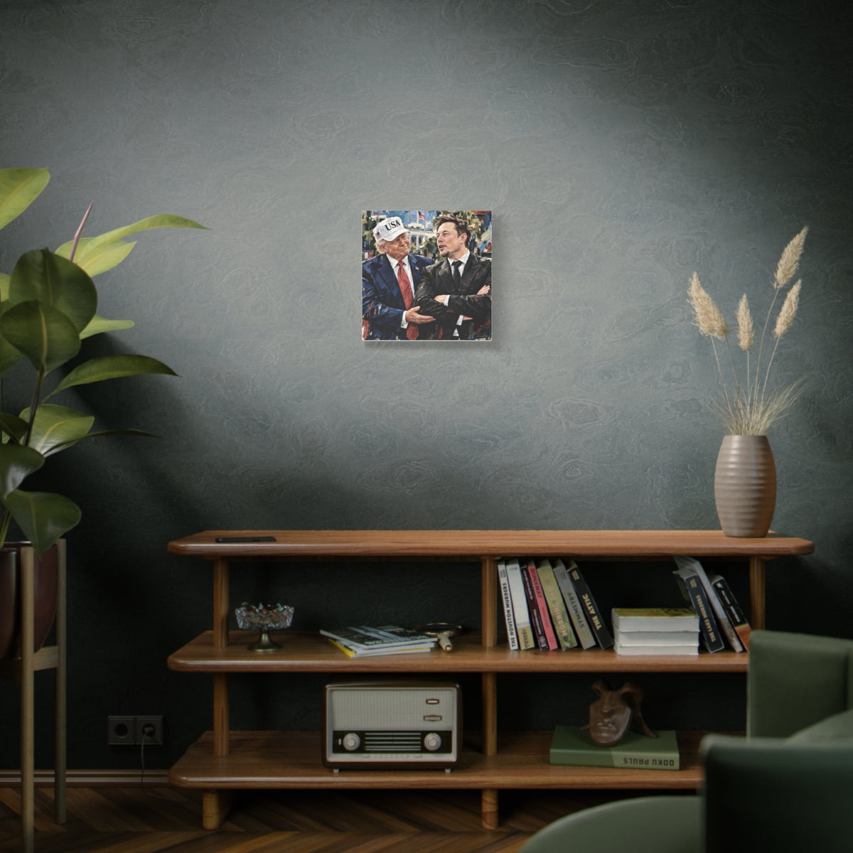 President Trump & Elon Musk Portrait Canvas
