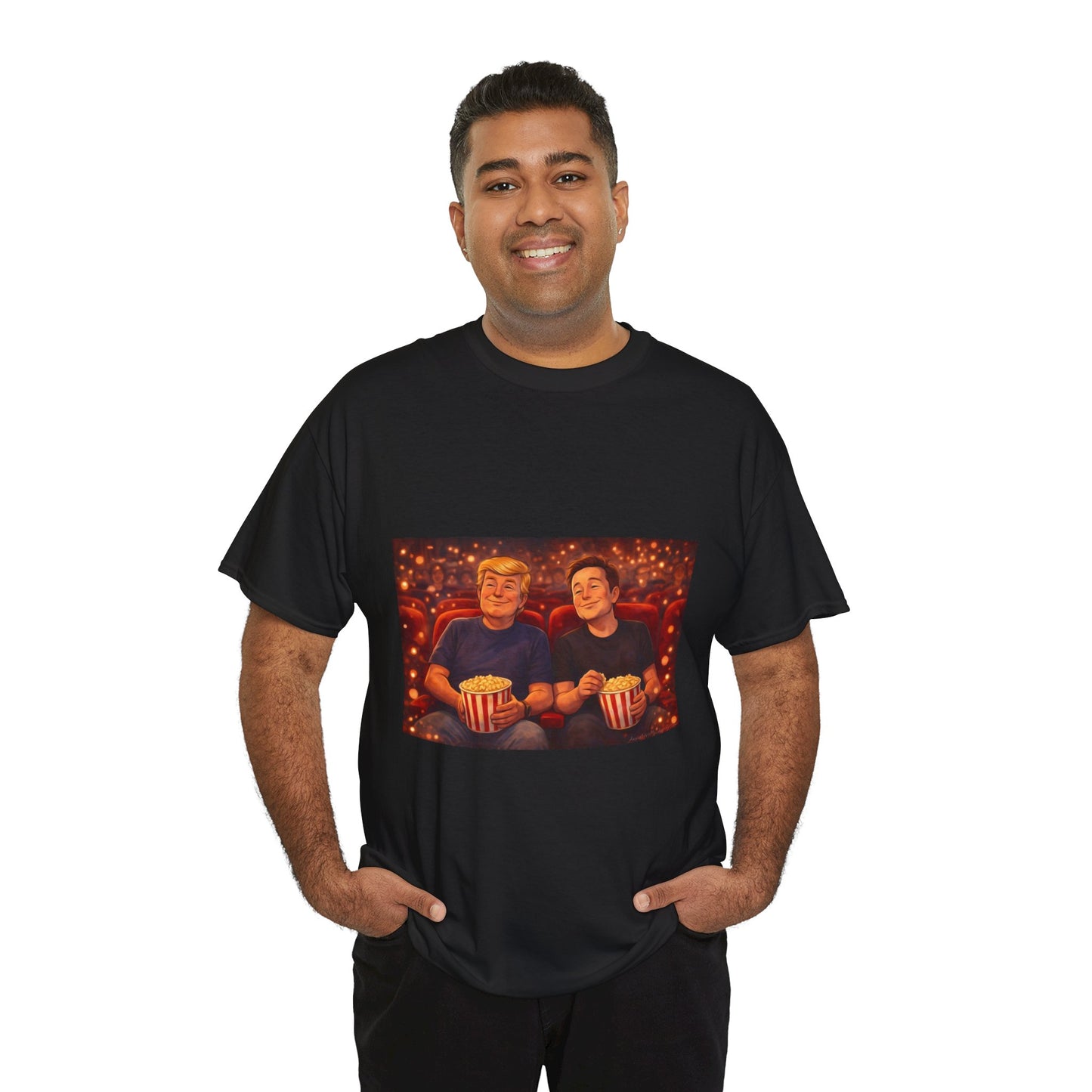 Movie Night Popcorn Tee — Cozy Couples Film Night T-Shirt
