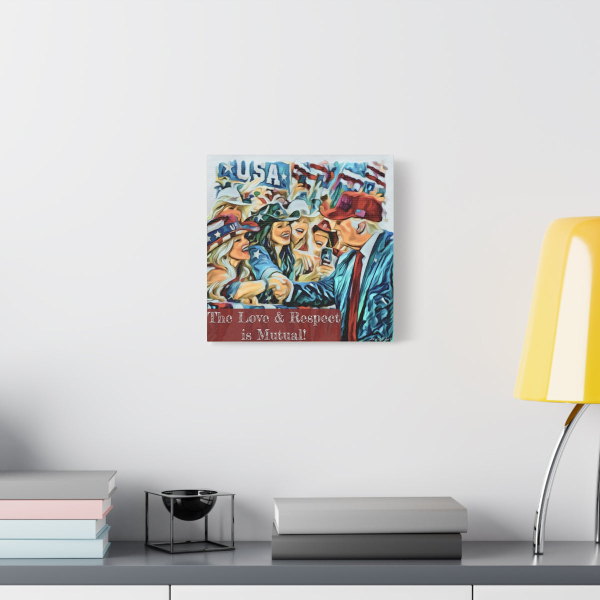 Trump Patriotic Crowd Canvas – "The Love & Respect is Mutual"