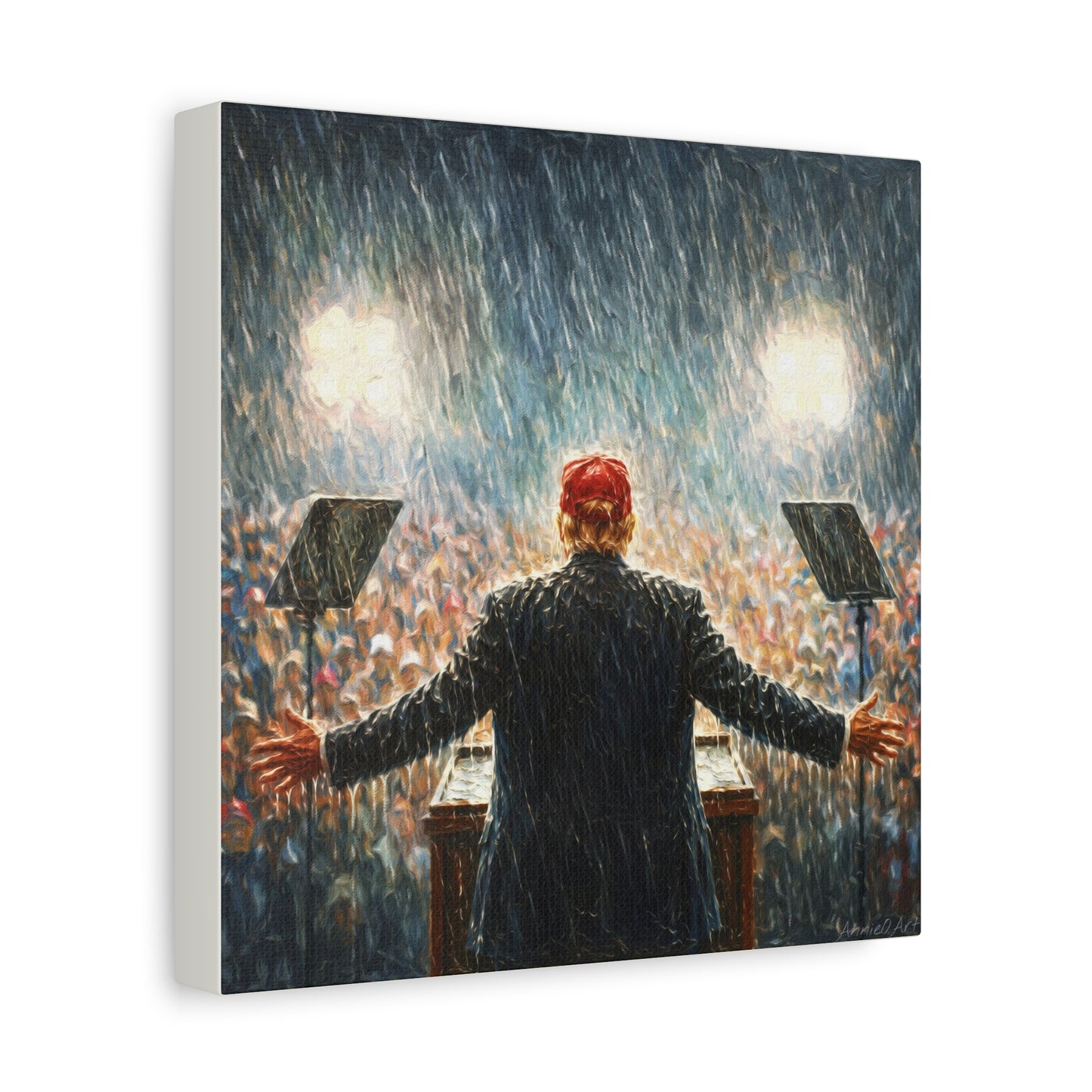 Trump Rally Canvas —Miami Rally “Baptism by Storm” Wall Art