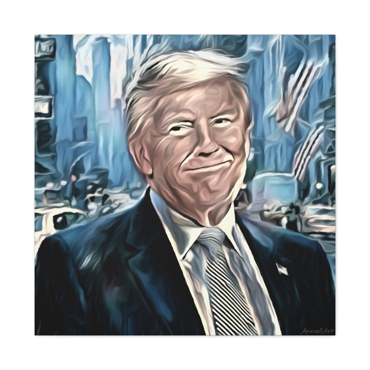Patriotic Portrait Canvas Print — Trump Artwork