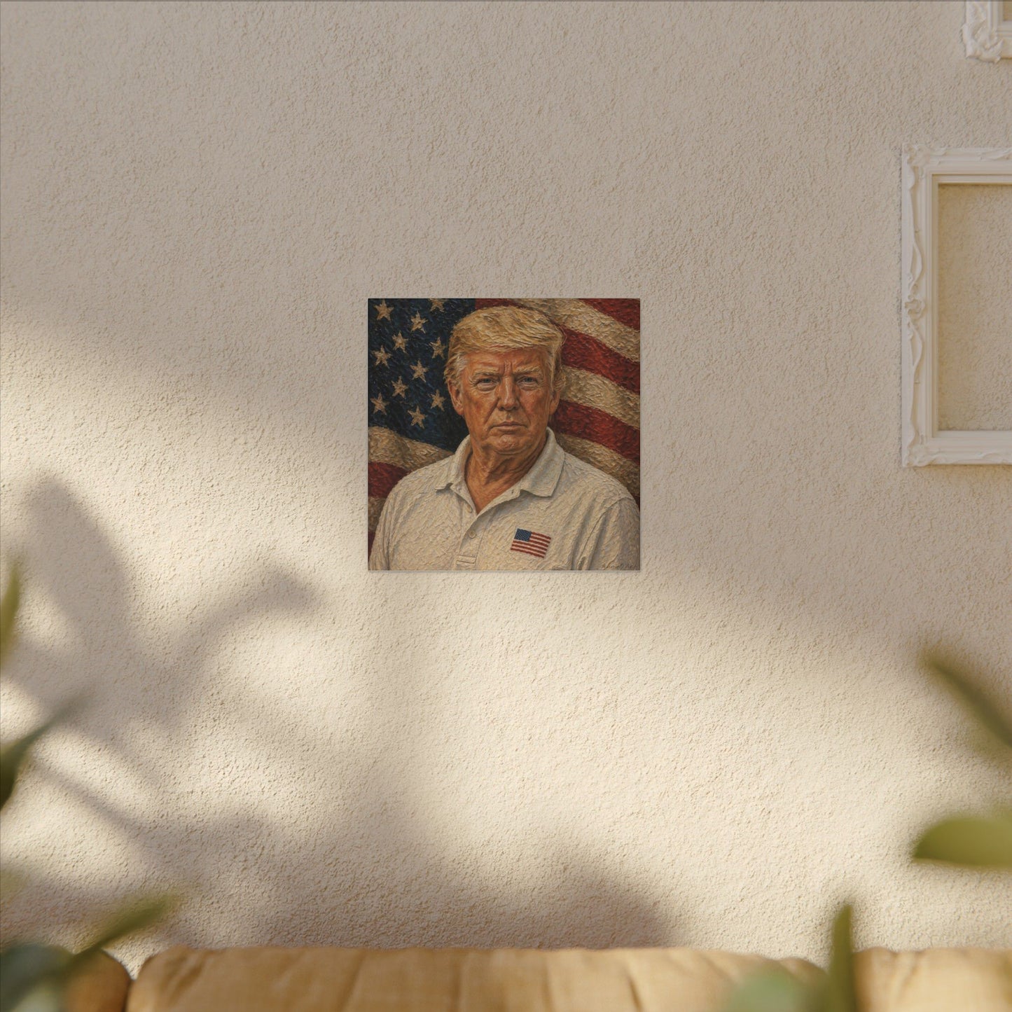 Trump Patriotic Portrait Canvas Print