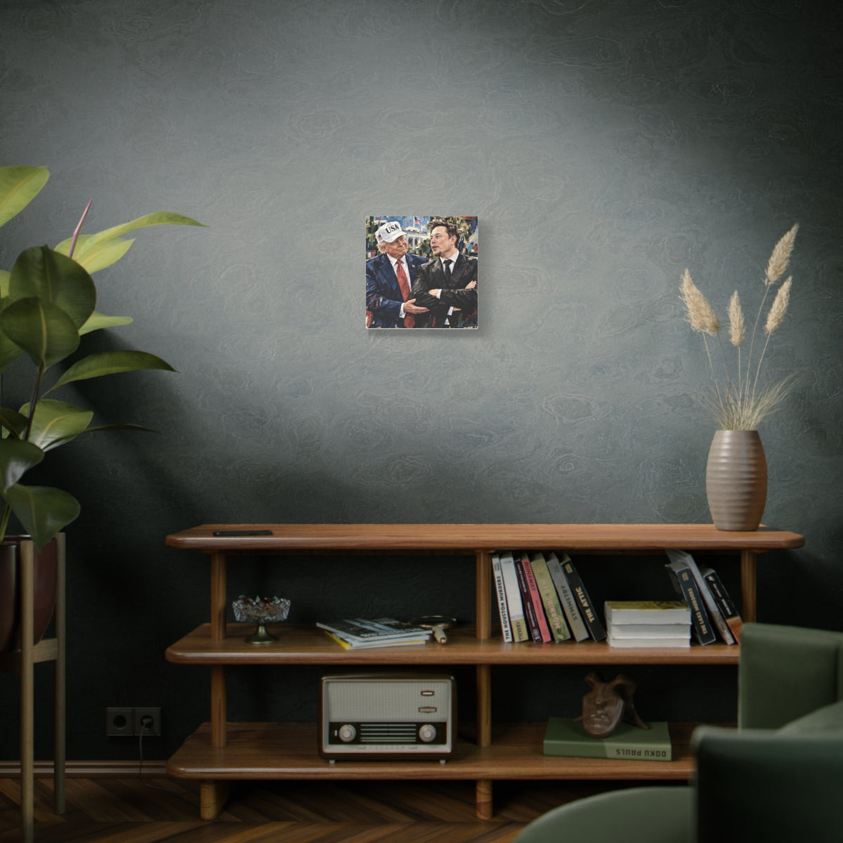 President Trump & Elon Musk Portrait Canvas