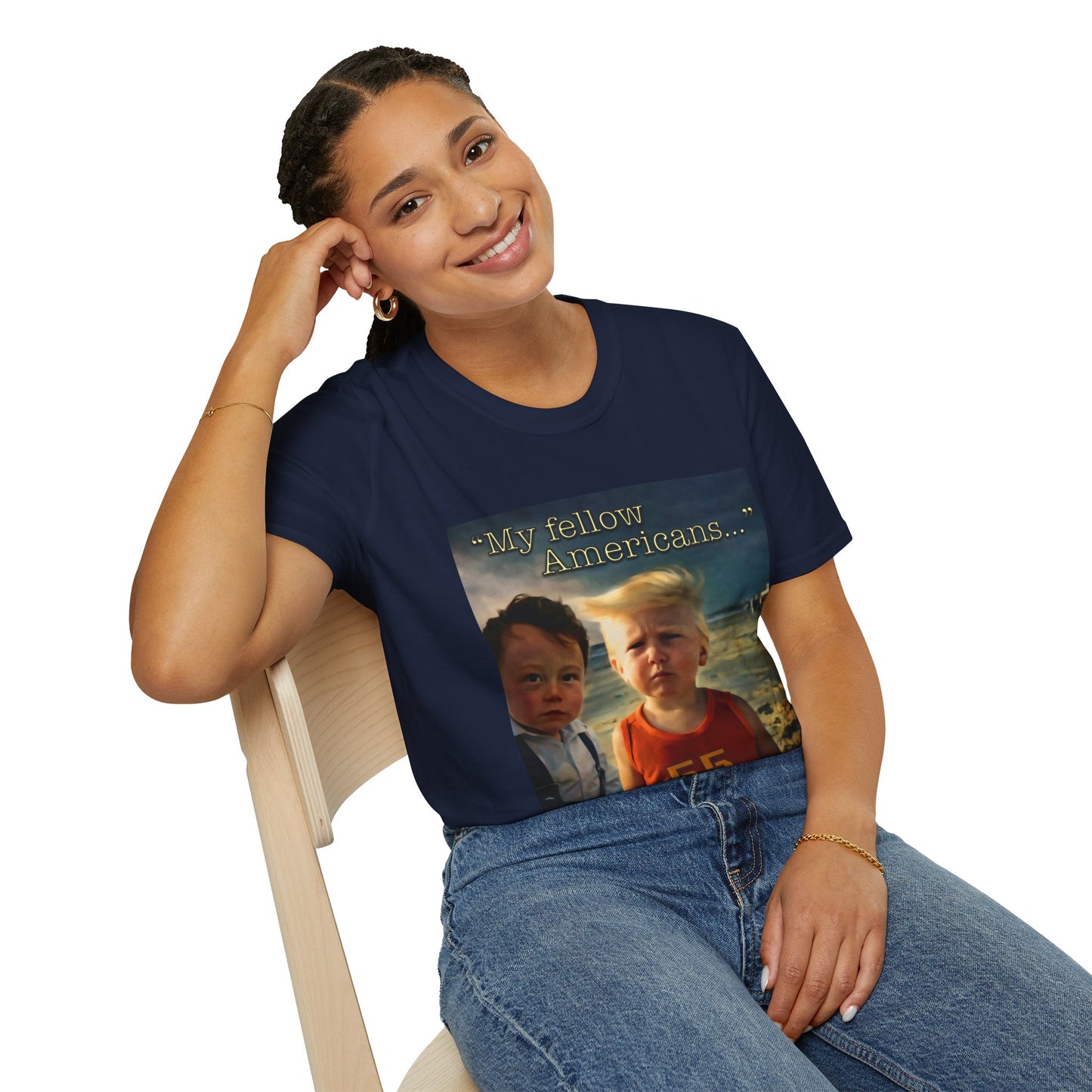 ‘17’ Conversation-starter "My Fellow Americans" Vintage Trump & Elon as Kids Design