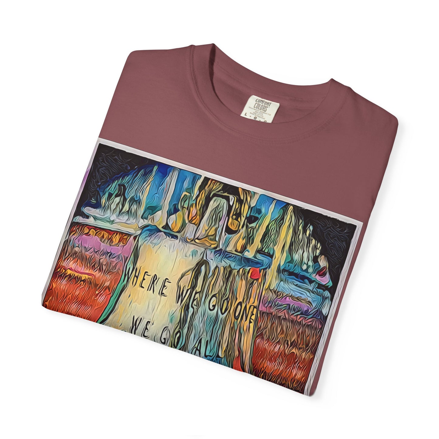 T-Shirt — 'WWG1WGA' Graphic Tee with Bold Neon Slogan