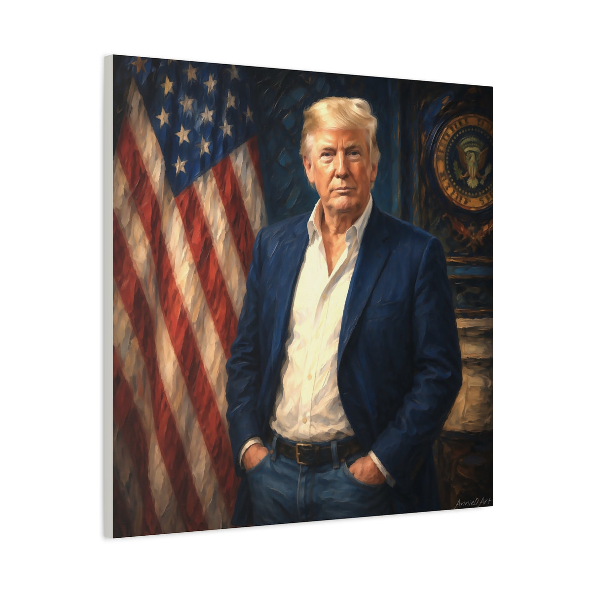 Trump Patriotic Portrait Canvas
