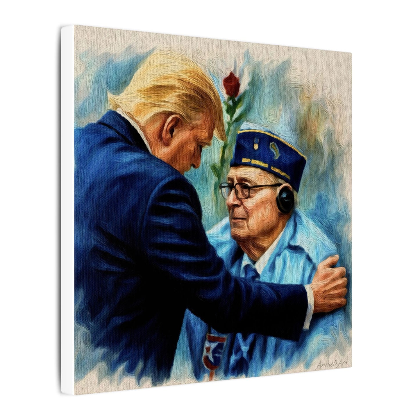 Trump/Patriotic Veteran Tribute Canvas
