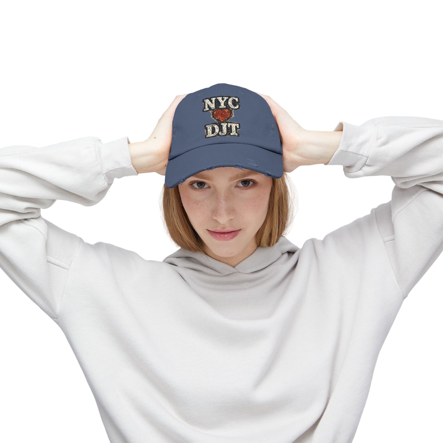 Distressed NYC❤️DJT Vintage Baseball Cap