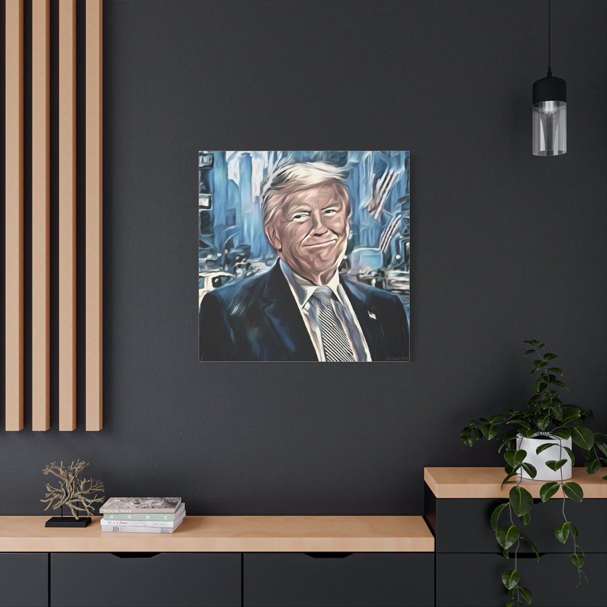 Patriotic Portrait Canvas Print — Trump Artwork