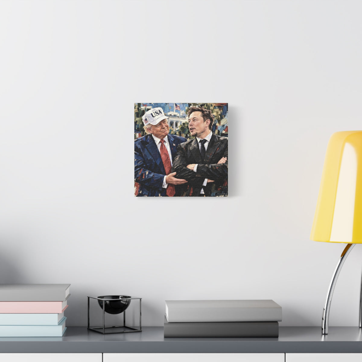 President Trump & Elon Musk Portrait Canvas