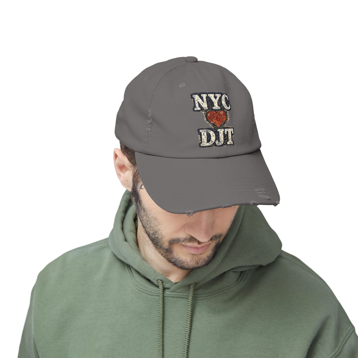 Distressed NYC❤️DJT Vintage Baseball Cap