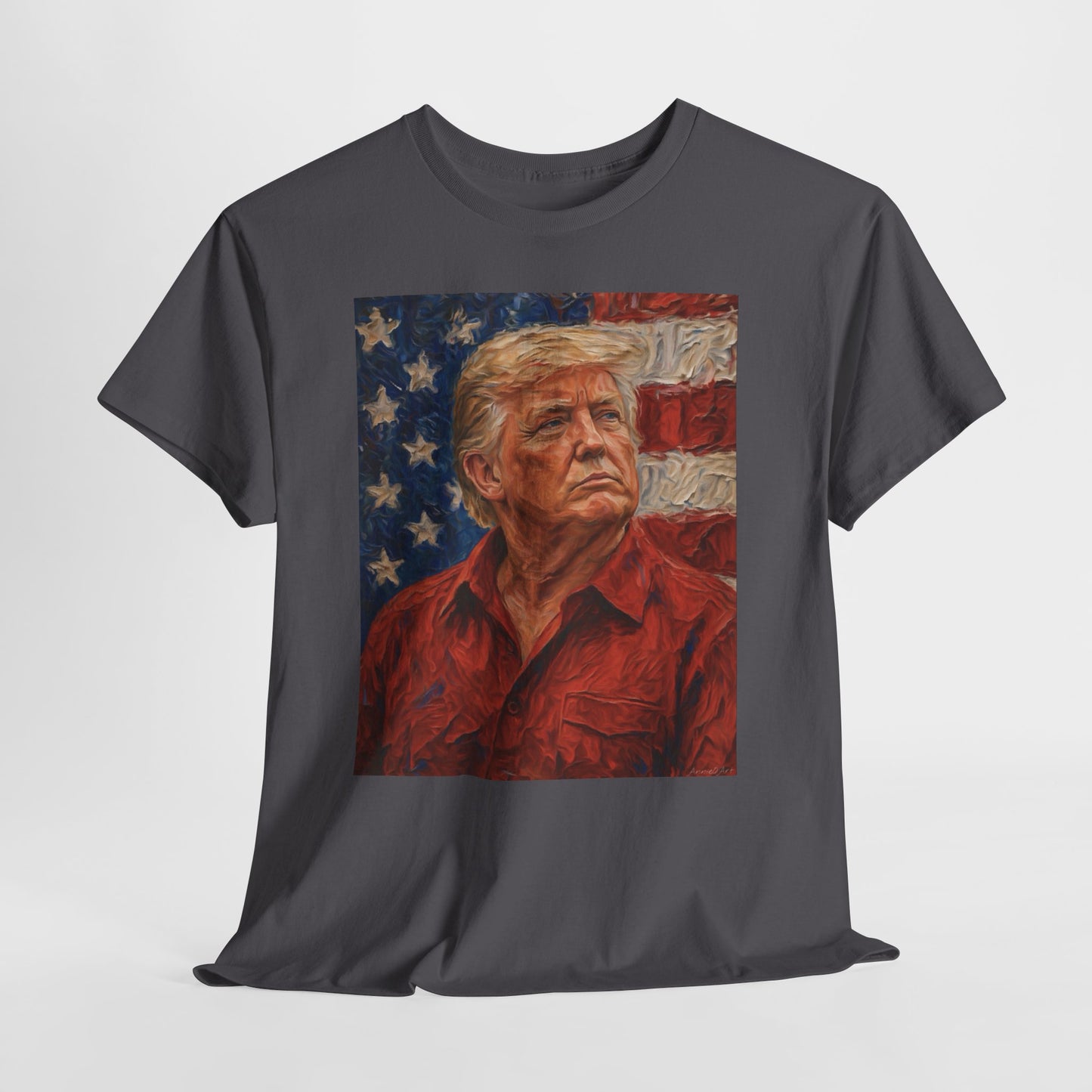 Trump Patriotic Portrait Tee — American Flag Portrait Graphic T-Shirt