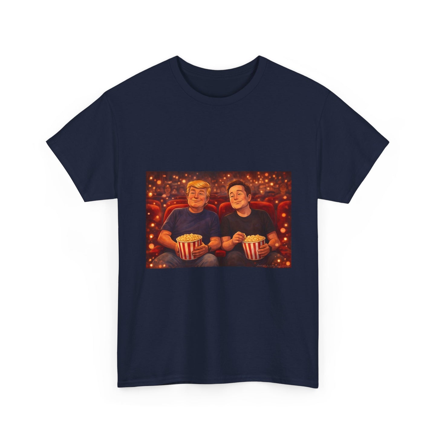 Movie Night Popcorn Tee — Cozy Couples Film Night T-Shirt