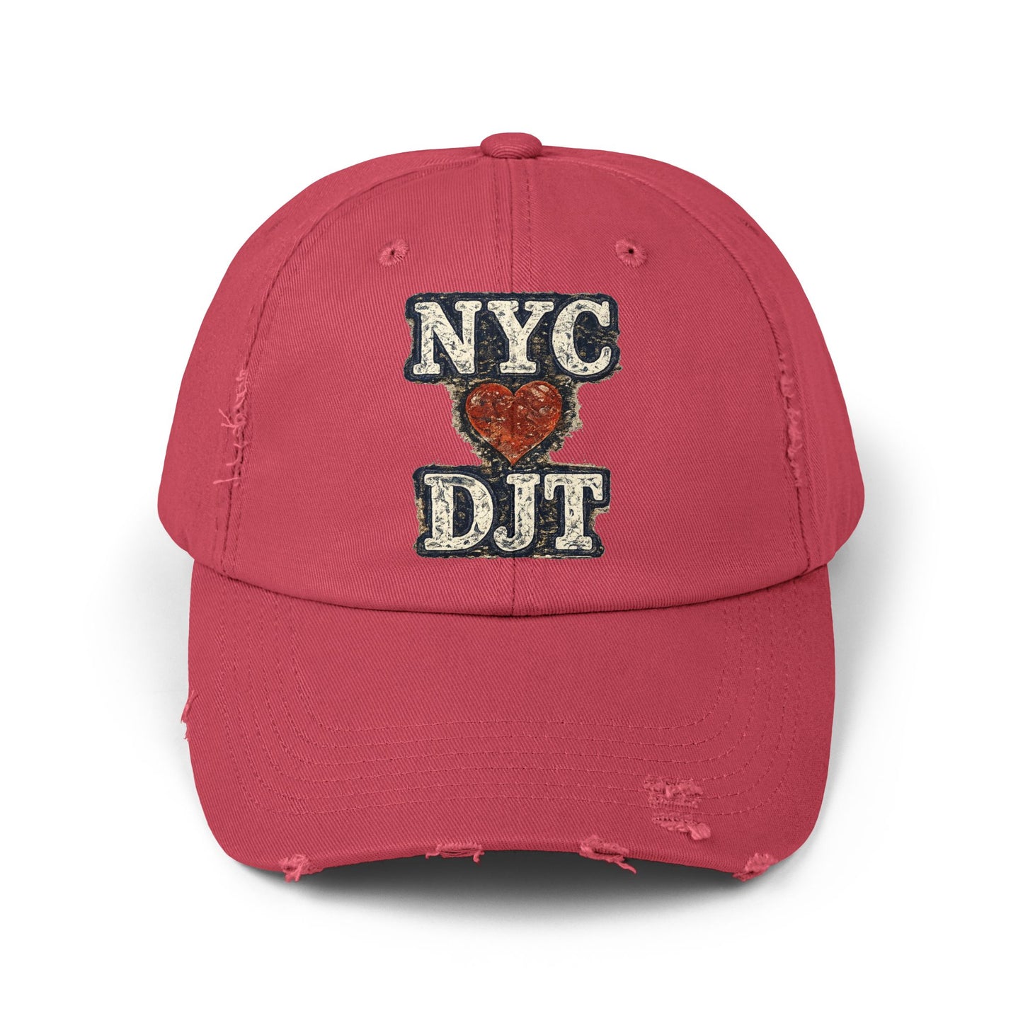 Distressed NYC❤️DJT Vintage Baseball Cap